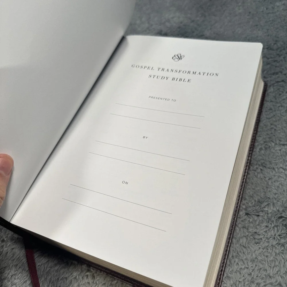 ESV Gospel Transformation Study Bible Red Leather Crossway 2018 Book Very Good